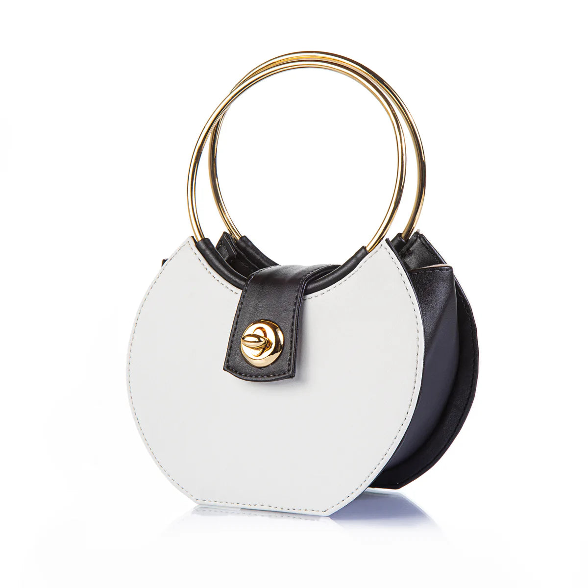 Cactus Leather Black & White Mini Handbag