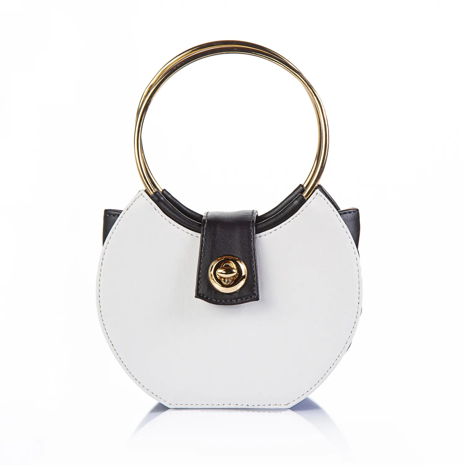 Cactus Leather Black & White Mini Handbag