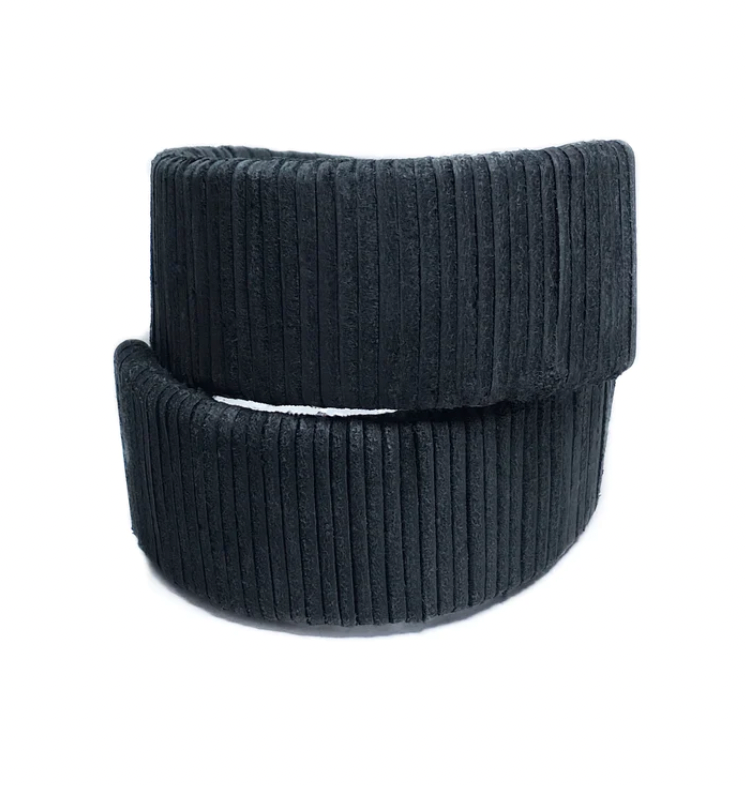 Ribbed Cuff Bracelet B002 black