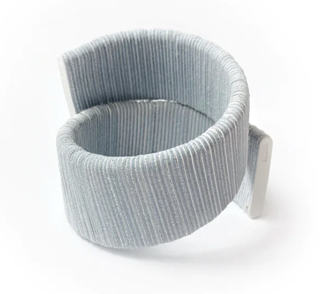 Ribbed Cuff Bracelet B002 white