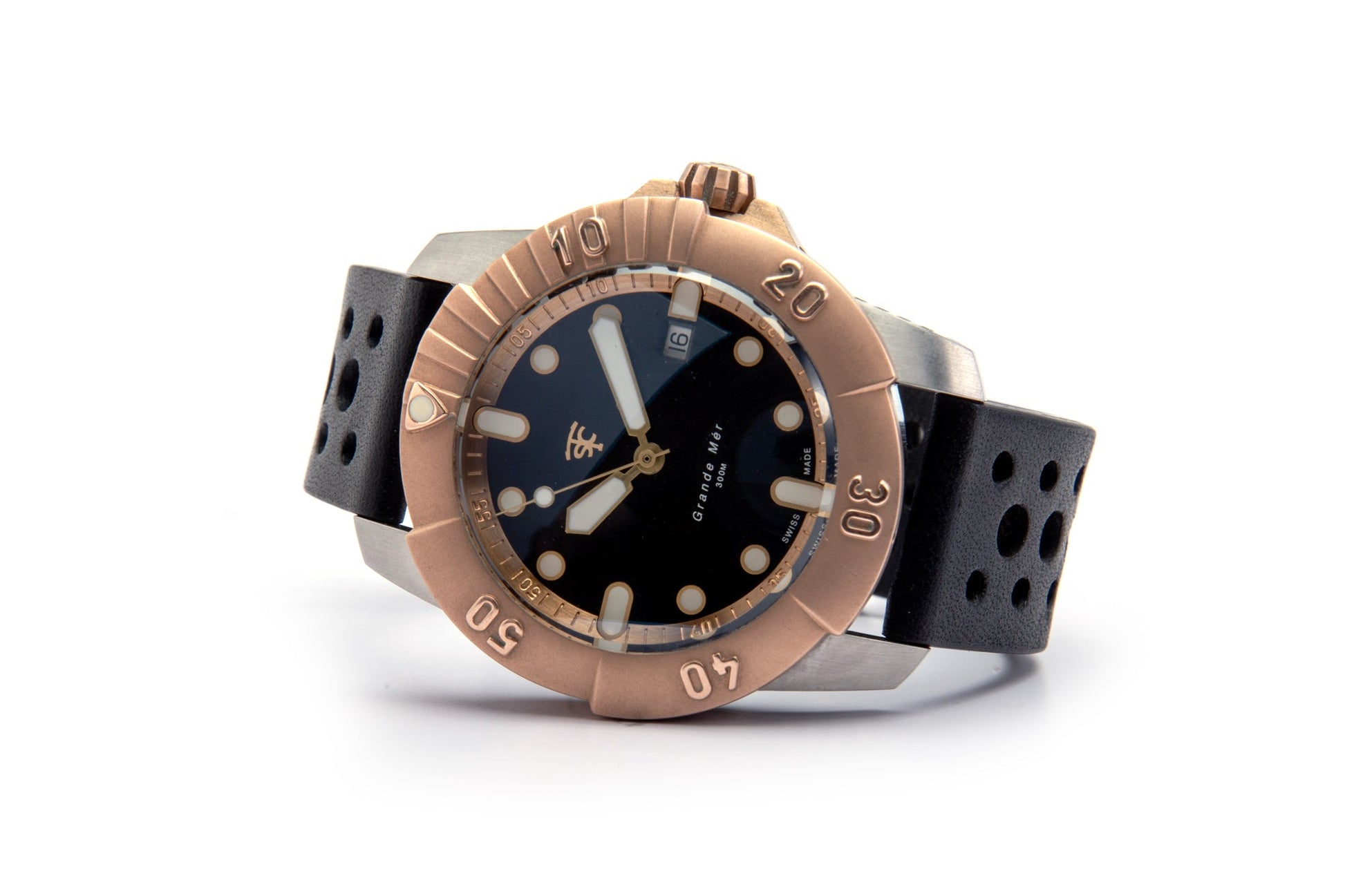 Bronze + Steel Case / Black Dial