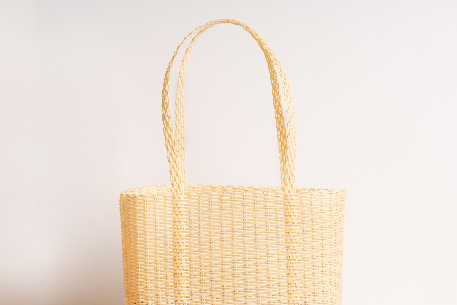 Costa Tote - Cream with Green Base