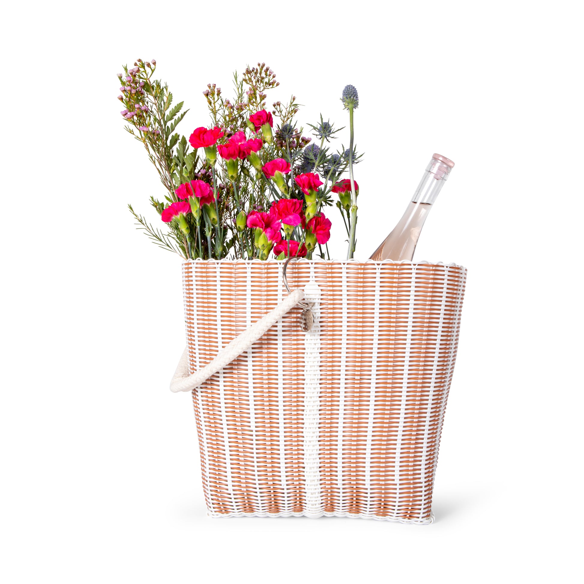 Lazo Tote - Tan with White Accent