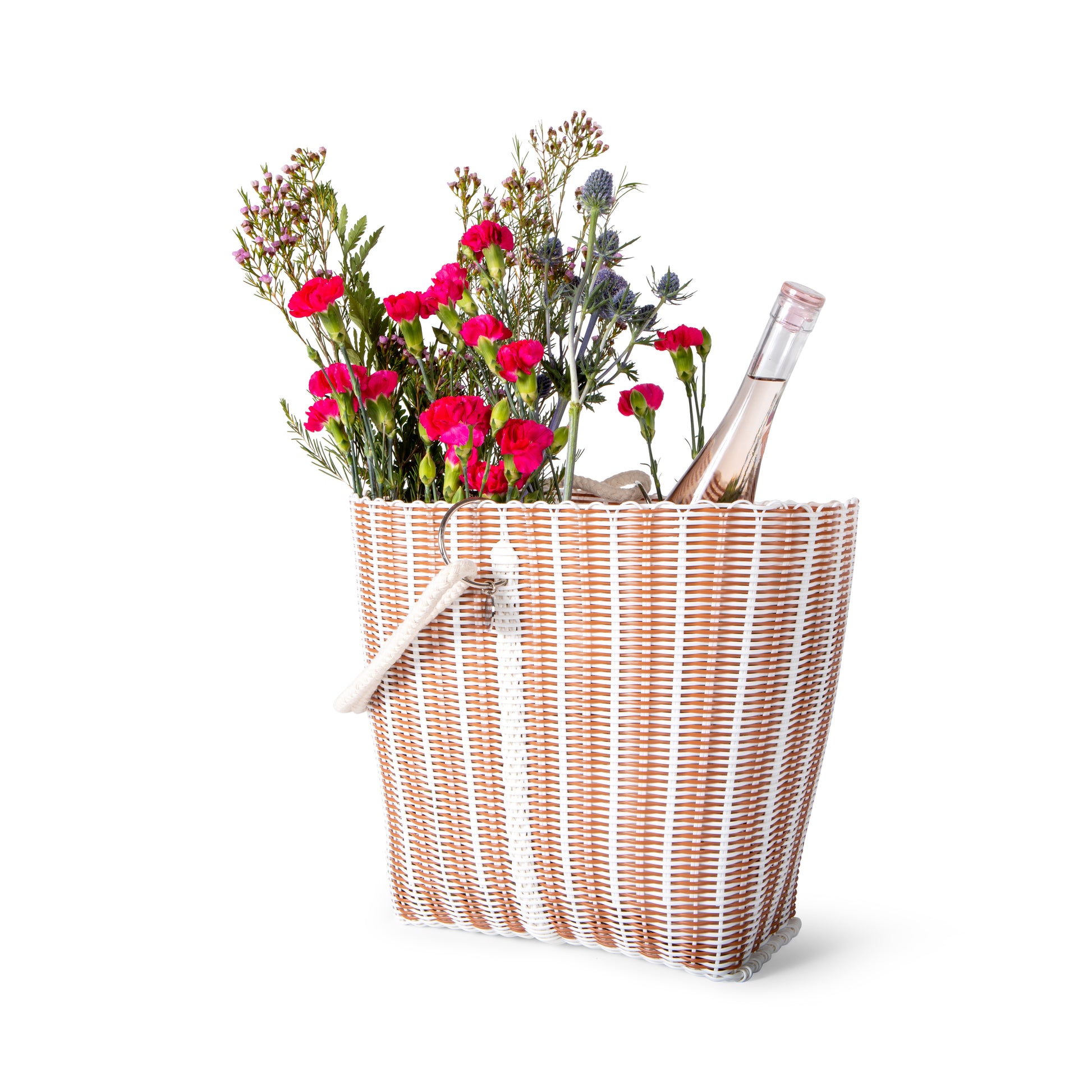 Lazo Tote - Tan with White Accent