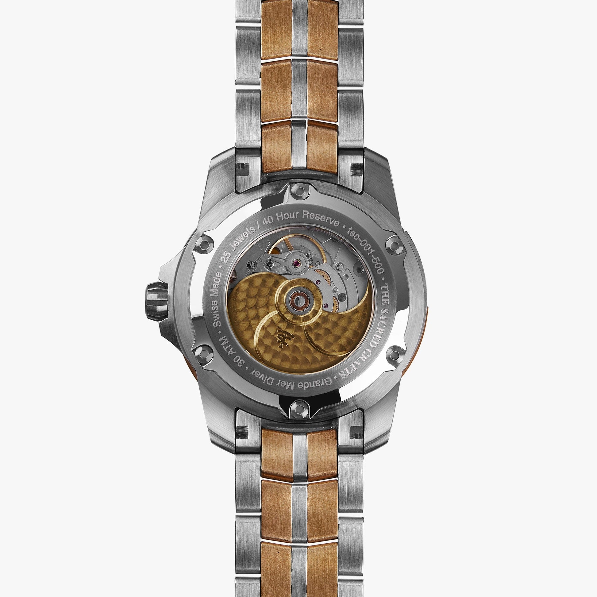 Bronze + Steel Case / Black Dial