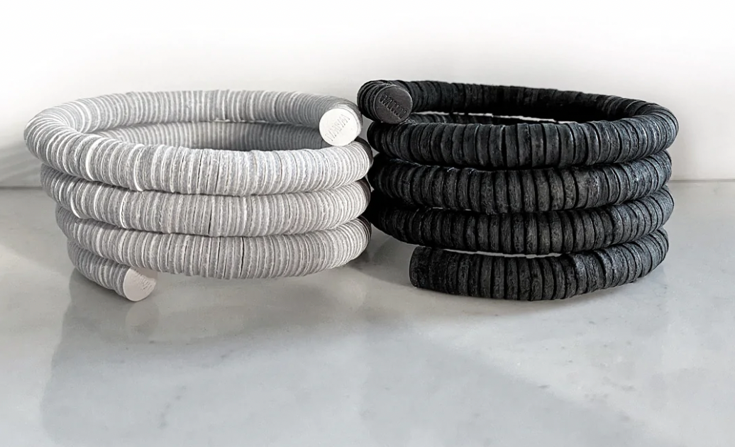 Continuous Coil Cuff Bracelet B001 black