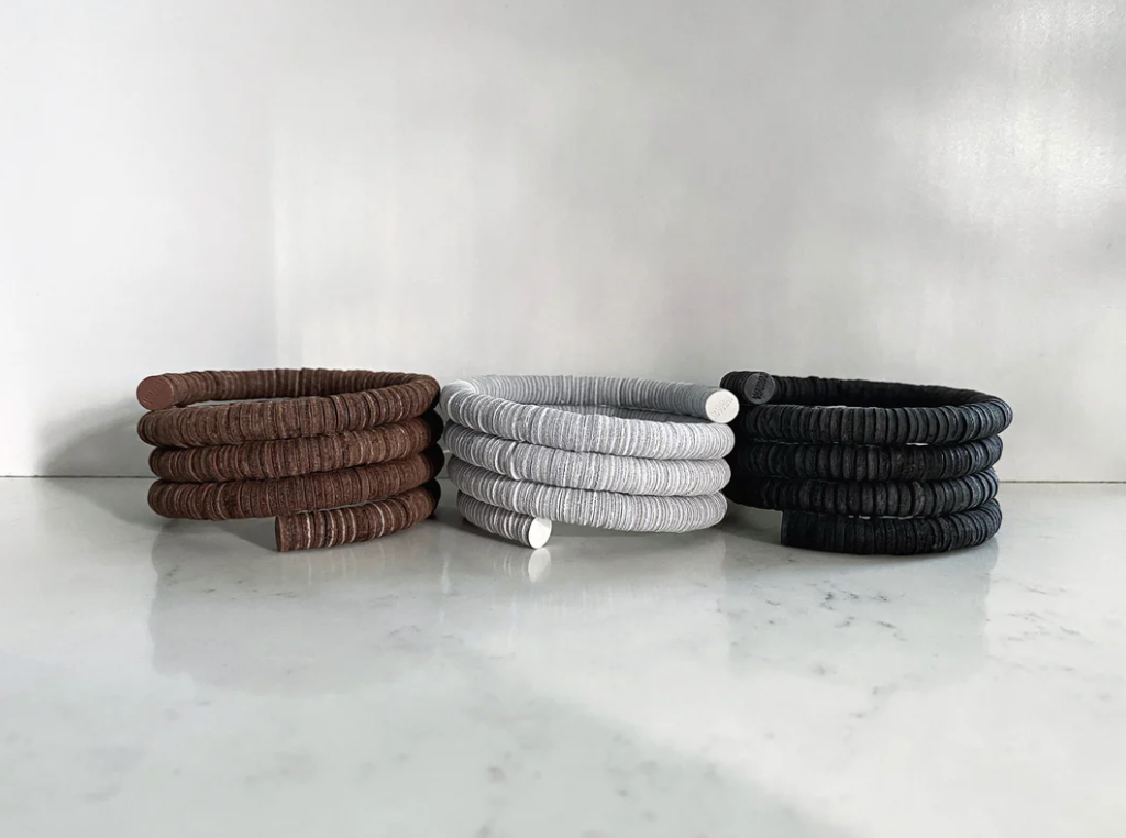 Continuous Coil Cuff Bracelet B001 black