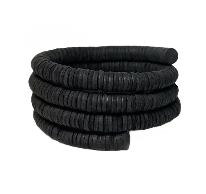 Continuous Coil Cuff Bracelet B001 black