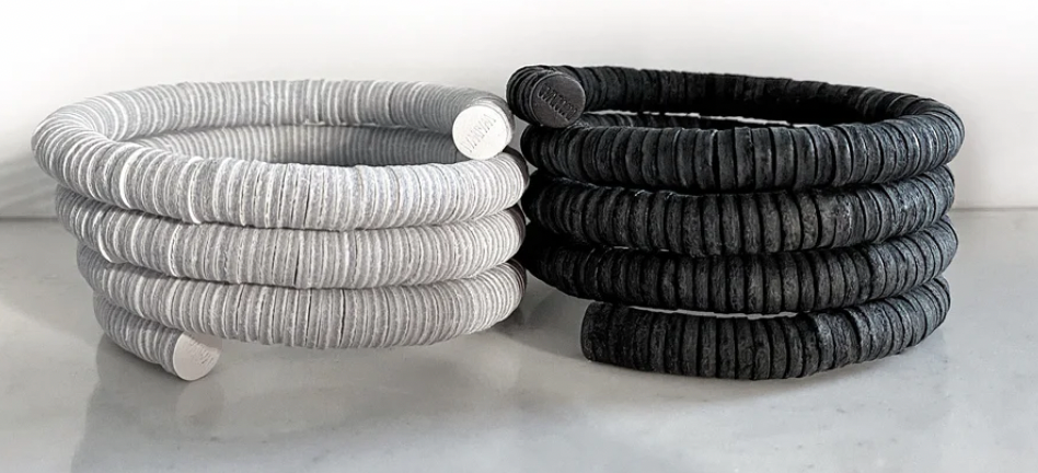 Continuous Coil Cuff Bracelet B001 white