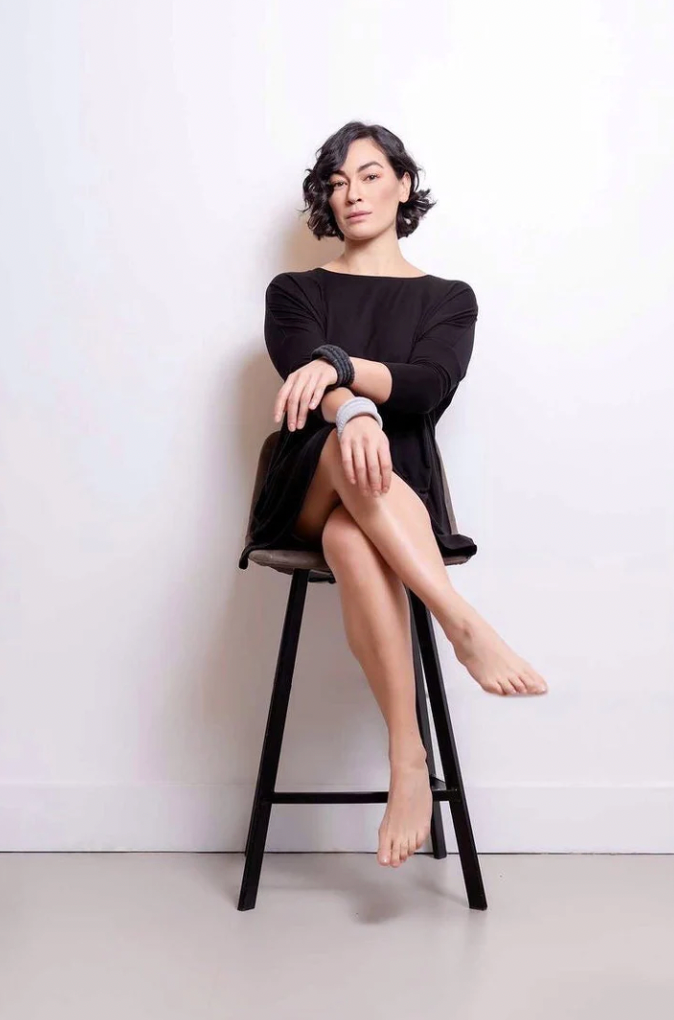 Continuous Coil Cuff Bracelet B001 white