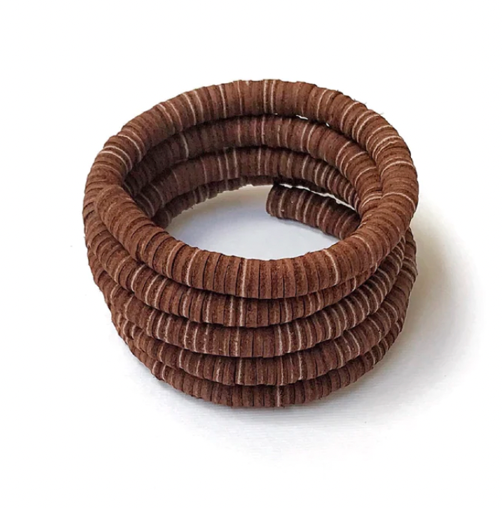 Continuous Coil Cuff Bracelet B001 brown