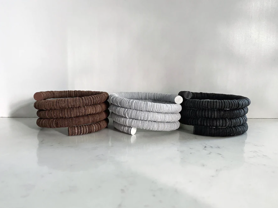 Continuous Coil Cuff Bracelet B001 brown