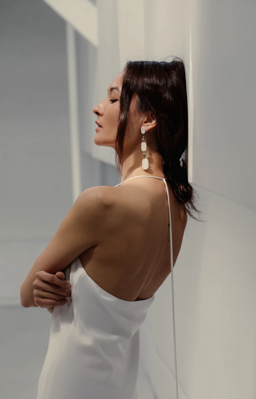 Capsule Dangle Earrings With Pyrite Crystals E120