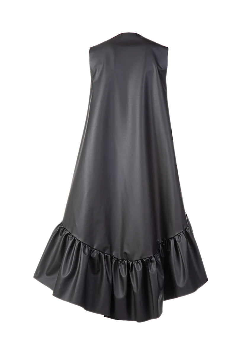 Cactus Leather Dress With Flowers