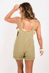 Linen Overall - Olive
