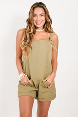 Linen Overall - Olive